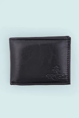 Men's Textured Synthetic Two Fold Wallet 027071BLAONESIZ