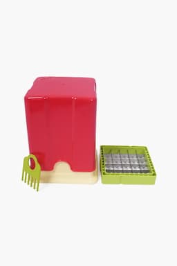 Ritu Plastic 2 in 1 Vegetable Chipser - 15cm 027212REDNA