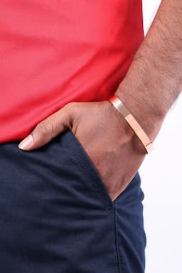 Gold Plated Openable Bracelet for Men 027347GOLFRESIZ