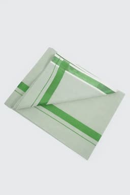 Cotton Solid Dhoti with Matching Border for Men  027649LIGGRE2MTR2