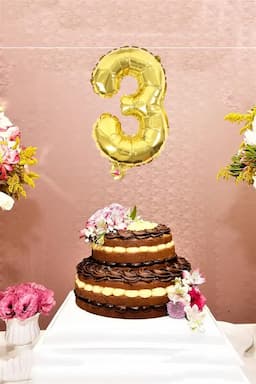 Number Foil Balloon for Party Decoration (Number '3') 027763GOL3