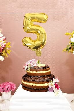 Number Foil Balloon for Party Decoration (Number '5') 027763GOL5