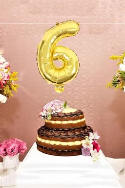 Number Foil Balloon for Party Decoration (Number '6') 027763GOL6