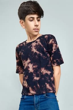 Tie & Dye Casual T-shirt for Boys 027890910YRSNAVBLU