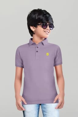 Polyester Solid Half Sleeve T-shirt for Boys 028012910YRSMAU