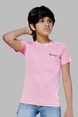 Solid Cotton Round Neck T-shirt for Boys 02801578YRSBABPIN