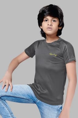 Solid Cotton Round Neck T-shirt for Boys 02801589YRSSTEGRE