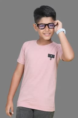 Boy's Cotton Solid Casual T-shirt 028019910YRSPIN