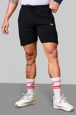 Men's Poly Blend Regular Fit Shorts 028251BLAXL