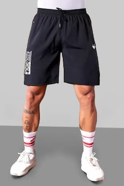 Men's Printed Mid-Rise Shorts 028252BLAL