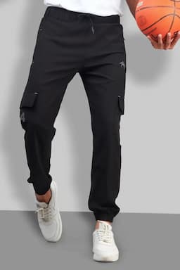 Men's Mid-Rise Regular Fit Joggers 028255BLAM