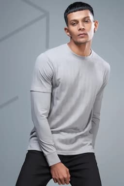 Men's Self Designed Full Sleeve T-shirt 02826344LIGGRE