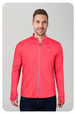 Men's Solid Sun Protection Jacket  028486REDXXL
