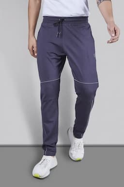 Cotton Printed Regular Fit Track Pants for Men 028567GREXXL2