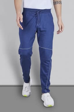 Cotton Printed Regular Fit Track Pants for Men 028567TEAXXL