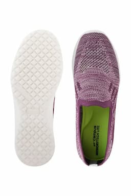 Camp-Kite Slip-On Walking Shoes for Women 0286887PUR&WHI2