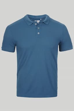 Men's Cotton Polo Neck Casual T-shirt 02892644NAVBLU