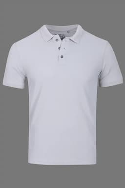 Men's Cotton Polo Neck Casual T-shirt 02892644OFFWHI