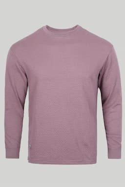 Men's Cotton Self Design Full Hand T-shirt  02892944PIN