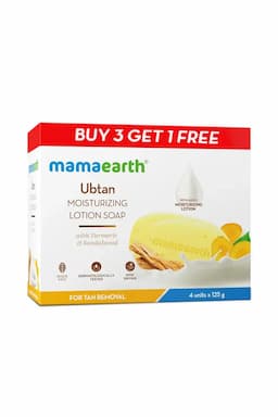 Mamaearth Ubtan Moisturizing Lotion Soap (Buy 3 Get 1)- 125g X 4 028973MULUBT500