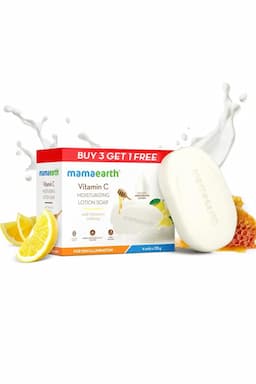 Mamaearth Vitamin C Moisturizing Lotion Soap (Buy 3 Get 1)- 125g X 4 028973MULVITC500