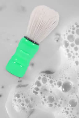 Synthetic Nylon Beard Shaving Brush for Boys and Men (Green)  029065GRE