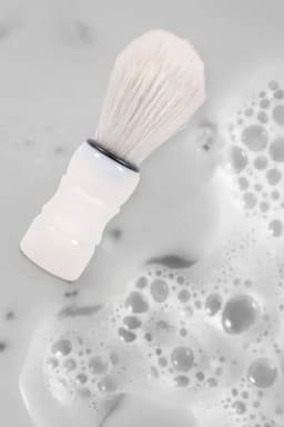 Synthetic Nylon Beard Shaving Brush for Boys and Men (White)  029065WHI