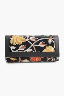 Floral Embroidered Premium Purse for Women 029173BLA