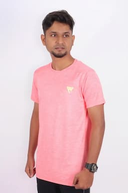 Men's Polyester Printed T-shirt 029190MPIN