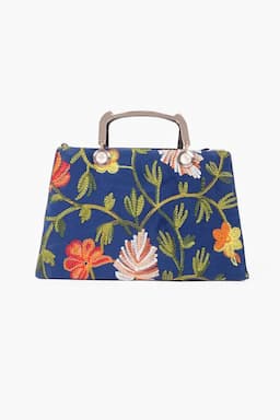 Women’s Premium Floral Embroidered Sling Bag 029306BLU