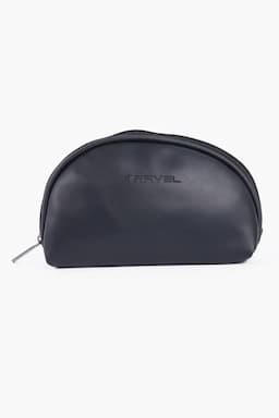 Women's Semicircle Makeup Pouch & Wallet Purse 029335BLA