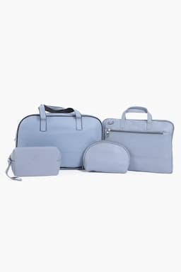 Unisex Medium Leatherette Duffle Bag Pack of 4  029365GRE