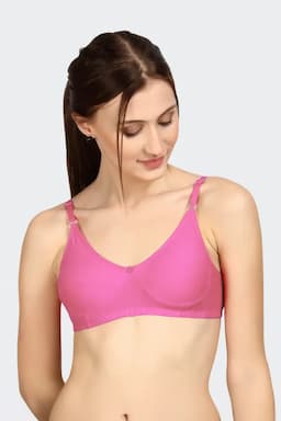 Prithvi Lucky Cotton Solid Seamless Bra for Women 029761PIN40