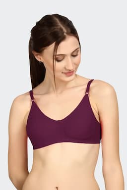 Prithvi Lucky Cotton Solid Seamless Bra for Women 029761PUR32