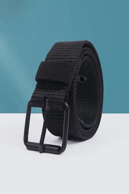 Canvas Textured Casual Belt for Men 029876BLAONESIZ