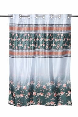 Polyester Floral Door Curtain, Kalai Cotton - 7x4 Feet (Approx) 029988DOO(7FEEGRE