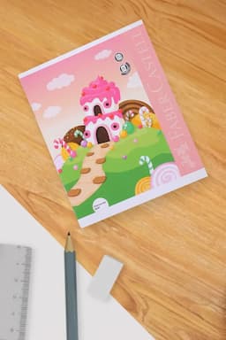Faber Castell Student Notebook Long Square Line– 80 Pages (Pink) 030025PIN