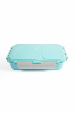 Asian Plastic & Stainless Steel 2 Compartment Lunch Box - 650 ML 030115AQU1