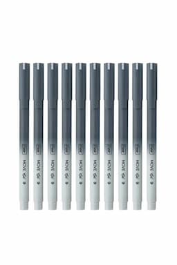 Flair Move Gel Pen (Black Ink, Pack of 10) 030711BLAPACOF10