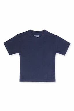 Cotton Self Designed Casual T-shirt for Boy 0310111011YRSNAVBLU