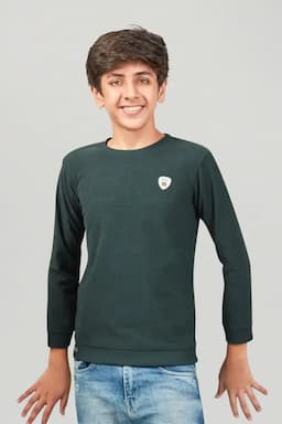 Boy's Cotton Full Sleeve T-shirt 031038910YRSDARGRE