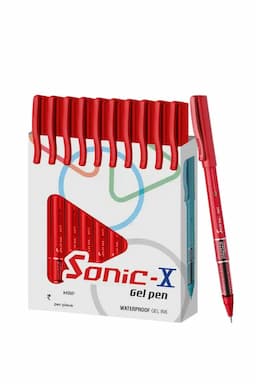 Hauser Germany Sonic-X Gel Pen (Red) - Pack of 10 031740REDPACOF10