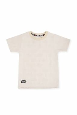 Boy's Self Designed Round Neck T-shirt 031800910YRSBEI