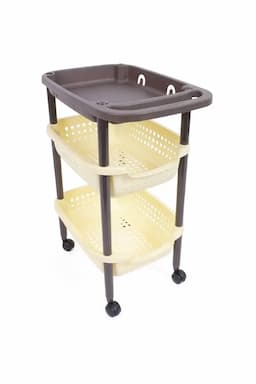 Mastercook Plastic 3 Layer Mexico Trolly - 40cm 031824CRE1