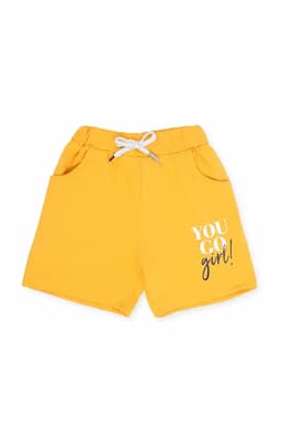 Cotton Printed Shorts for Girls 032573YEL56YRS2