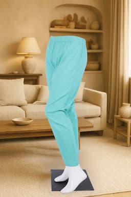 Cotton Solid Kurti pant for women 0327955XLSEABLU