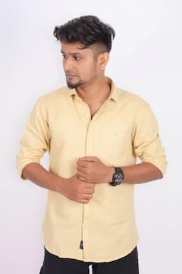 Men's Cotton Solid Casual Shirt 032801SANL