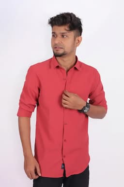 Men's Self Designed Casual Shirt 032941CORL
