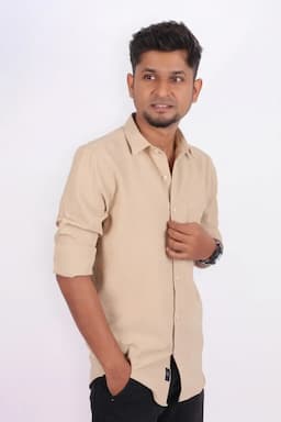 Men's Self Designed Casual Shirt 032941SANXL