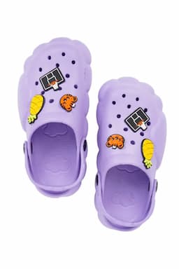 Slip-on with Slingback Clogs with Fun Cartoon Charms 03357811VIO